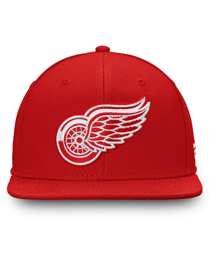 Fanatics Men's Red Detroit Red Wings Primary Logo Snapback Hat