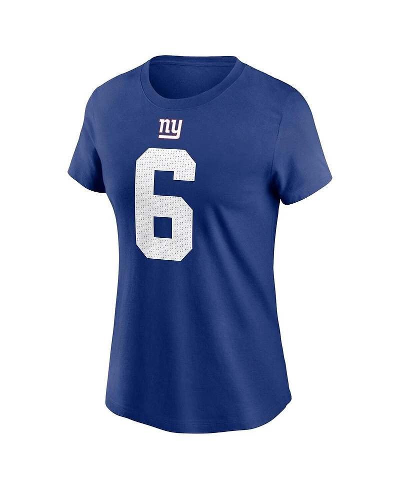 Nike Women's Jaxson Dart Royal New York Giants Name Number T-Shirt