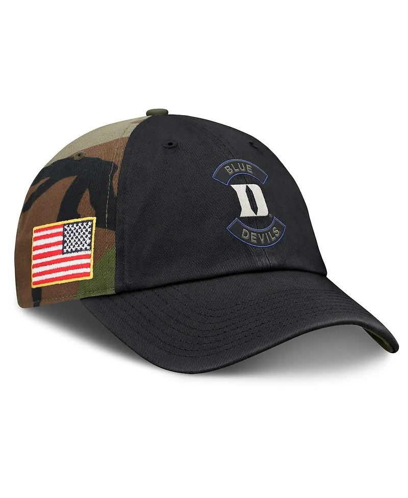 Nike Men's Black/Camo Duke Blue Devils 2025 Military Appreciation Club Adjustable Hat