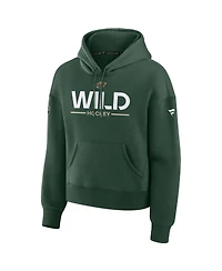 Fanatics Women's Green Minnesota Wild Authentic Pro Primary Pullover Hoodie