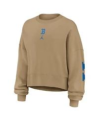 Jordan Women's Tan Ucla Bruins Oversized Phoenix 2-Hit Pullover Sweatshirt