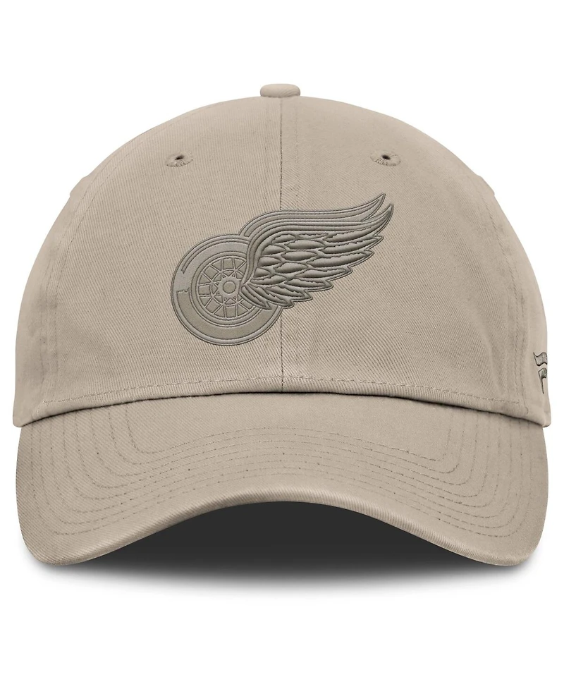 Fanatics Men's Tan Detroit Red Wings Authentic Pro Road Adjustable Hat