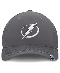 Fanatics Men's Gray Tampa Bay Lightning Clincher Team Stripes Flex Hat