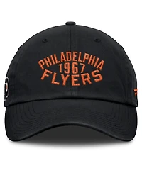 Fanatics Men's Black Philadelphia Flyers Fundamentals Archer Adjustable Hat