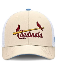 Nike Men's Natural St. Louis Cardinals Cooperstown Collection Dri-fit Rise Trucker Adjustable Hat