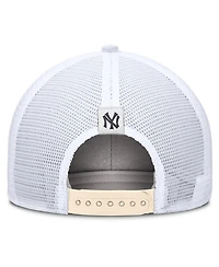Nike Men's Natural New York Yankees Cooperstown Collection Dri-fit Rise Trucker Adjustable Hat