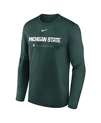Nike Men's Green Michigan State Spartans 2025 Courtside Basketball Shootaround Legend Dri-fit Long Sleeve T-Shirt