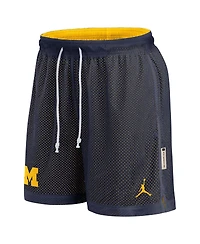 Jordan Men's Navy/Maize Michigan Wolverines Courtside Standard Issue Dri-fit Reversible Shorts