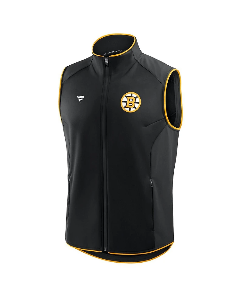 Fanatics Men's Black Boston Bruins Authentic Pro Rink Full-Zip Vest