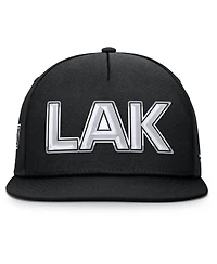 Fanatics Men's Black Los Angeles Kings Authentic Pro Rink Team Code Snapback Hat