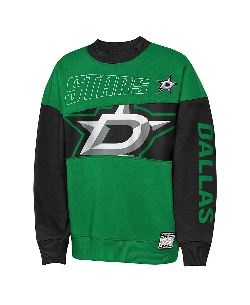 Outerstuff Big Boys and Girls Kelly Green/Black Dallas Stars Impact Player Sweatshirt