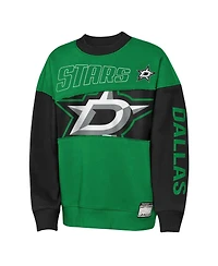 Outerstuff Big Boys and Girls Kelly Green/Black Dallas Stars Impact Player Sweatshirt