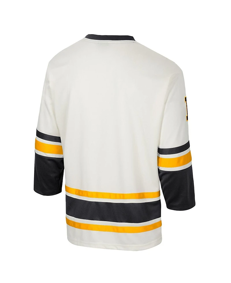 Colosseum Men'sCream Iowa Hawkeyes Puck Proud Fashion Hockey Jersey