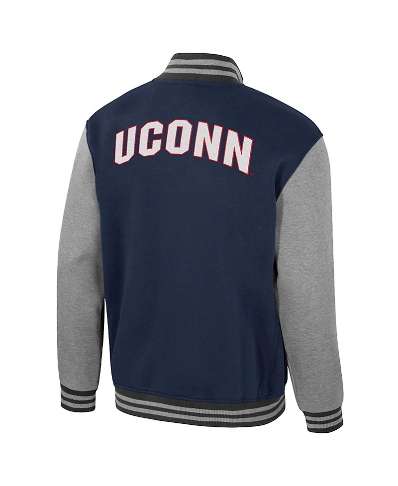 Colosseum Men's Navy UConn Huskies Ambi-Turner Full-Zip Varsity Jacket