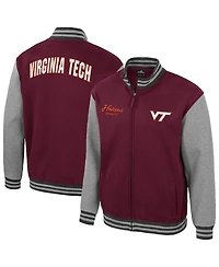 Colosseum Men's Maroon Virginia Tech Hokies Ambi-Turner Full-Zip Varsity Jacket
