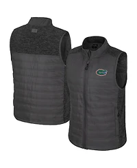 Colosseum Men's Charcoal Florida Gators Nightman Full-Zip Puffer Vest