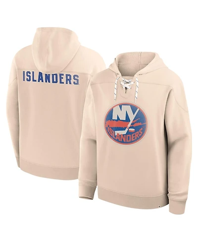 Fanatics Men's Cream New York Islanders Vintage Hoodie