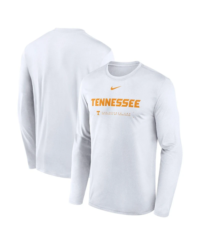 Nike Men's White Tennessee Volunteers 2025 Courtside Basketball Shootaround Legend Dri-fit Long Sleeve T-Shirt