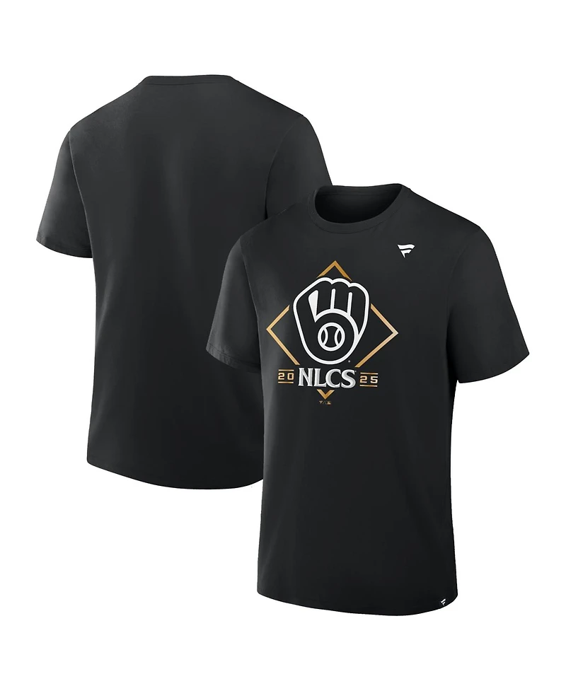 Fanatics Men's Black Milwaukee Brewers 2025 National League Division Series Champions Locker Room T-Shirt