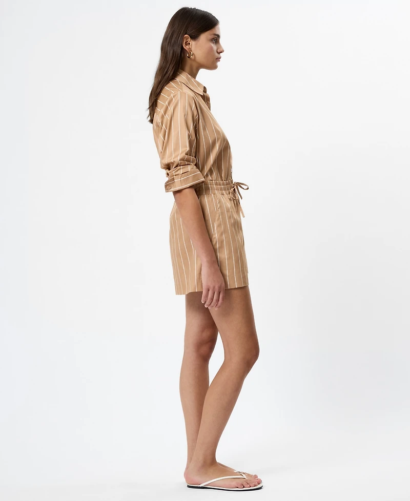 French Connection Women's Alexis Poplin Striped Shorts