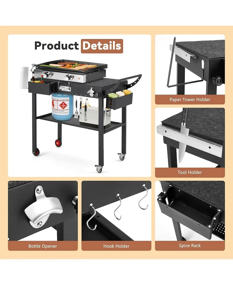 Aecojoy Outdoor Grill Table for Blackstone Griddles Stand