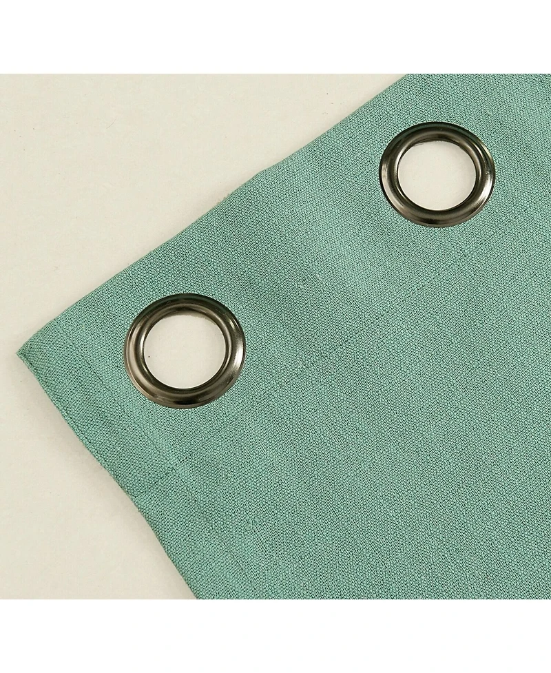 Kate Aurora Oversized Grommet Top Window Valances - Aqua