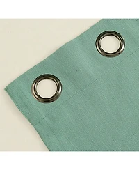 Kate Aurora Oversized Grommet Top Window Valances - Aqua