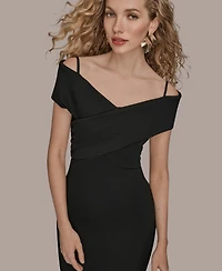 Donna Karan New York Women's Criss-Cross Off-Shoulder Dress