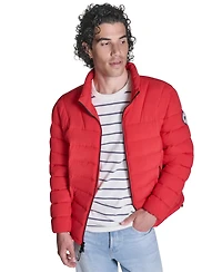 Converse Men's Lightweight Hooded Bib Puffer Jacket