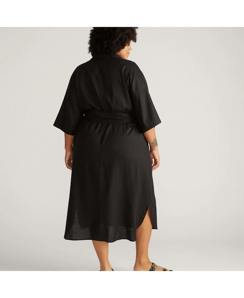 Universal Standard Plus Size Plaza Linen Shirtdress