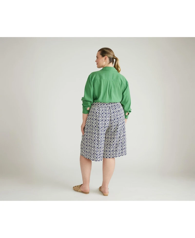 Universal Standard Plus Cooling Stretch Cupro Bermuda Shorts