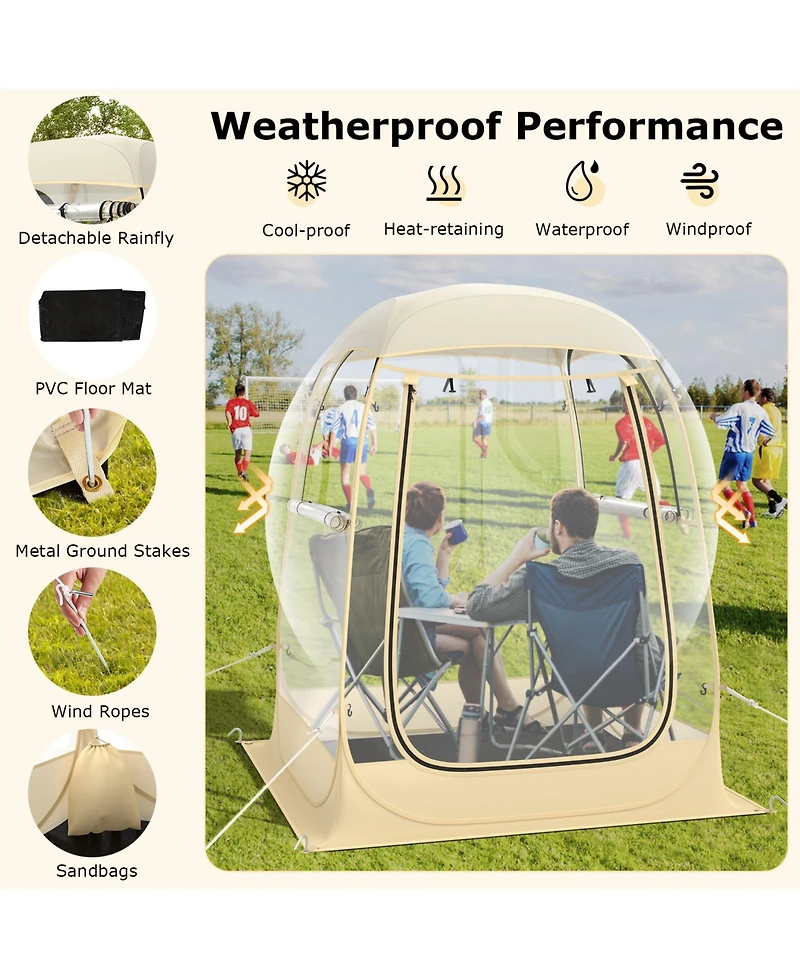 Givimo Instant Pop up Sports Tent with Carrying Bag and Floor Mat for 1-2 People