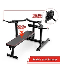 Zenova Adjustable Bench Press Machine, Weight Bench for Home Gym, Incline Bench