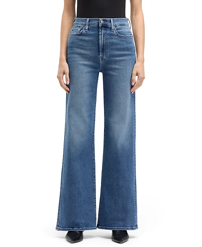 7 For All Mankind Women's Dojo Mid-Rise Flare Leg Jeans
