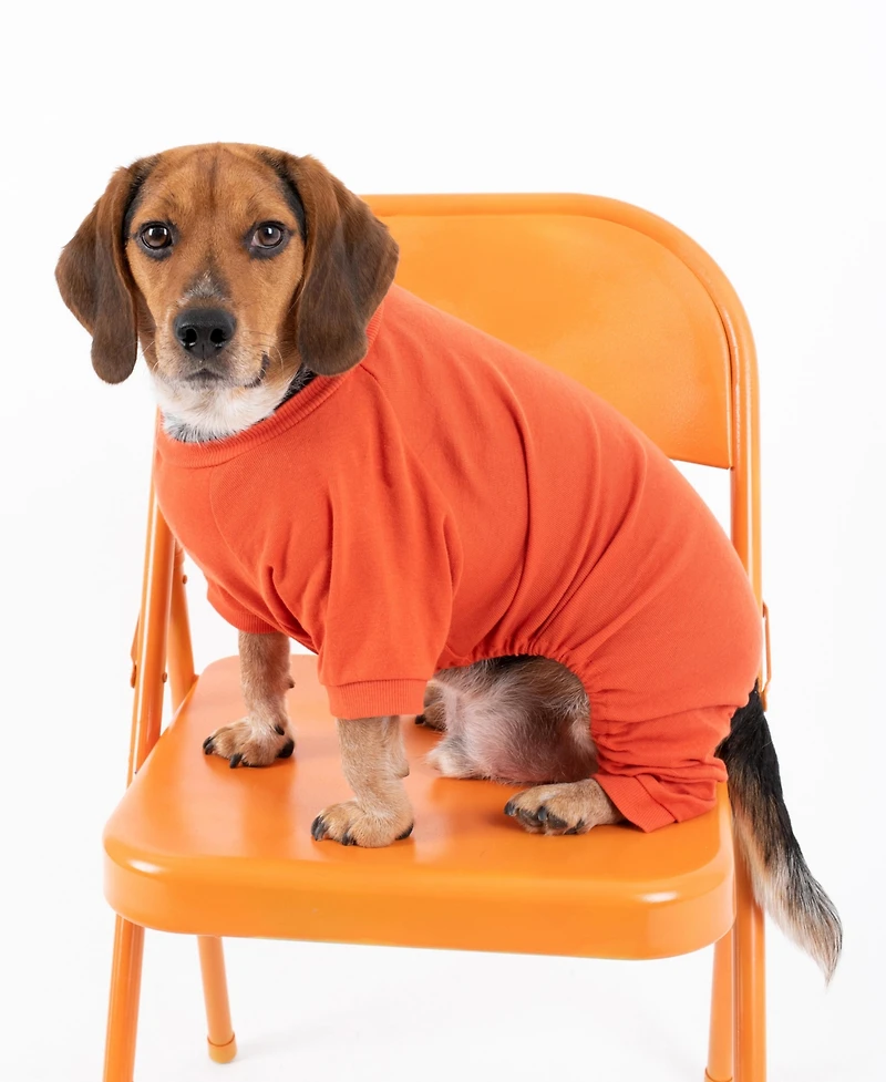 Leveret Dog Cotton Pajama Solid Orange