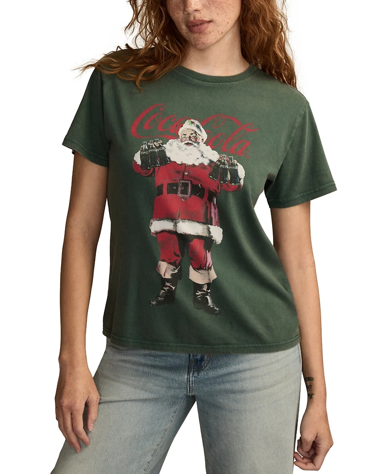 Lucky Brand Women's Claus Coke Classic Crewneck Top
