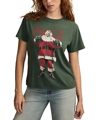 Lucky Brand Women's Claus Coke Classic Crewneck Top
