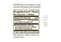 Solgar Vitamin E Mixed (d-Alpha Tocopherol and Mixed Tocopherols) ,100 Iu ,100 S Gels