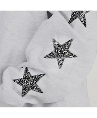 Gameday Couture Women's Ash Kansas City Chiefs Resilience Relaxed Rhinestone Pullover Sweatshirt