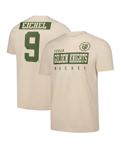 Levelwear Men's Jack Eichel Khaki Vegas Golden Knights 2024 Nhl Military Appreciation Richmond Delta Player Name Number T-Shirt