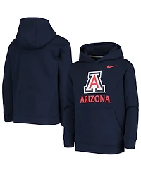 Nike Big Boys and Girls Navy Arizona Wildcats Stadium Club Fleece Pullover Hoodie