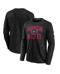 Fanatics Men's Gray Washington Capitals Iced Out Long Sleeve T-Shirt