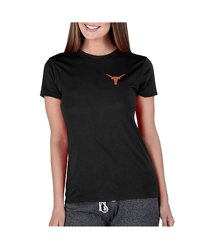 Concepts Sport Women's Black Texas Longhorns Marathon Knit Top