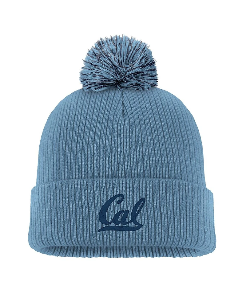 Nike Men's Blue Cal Bears Tonal Peak Cuffed Knit with Pom Hat