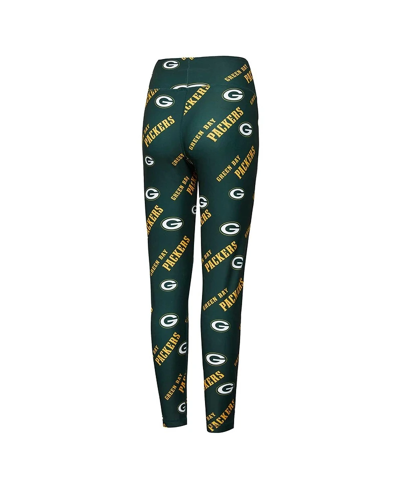 Concepts Sport Women's Green Bay Packers Breakthrough Allover Print Knit Sleep Leggings