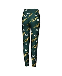 Concepts Sport Women's Green Bay Packers Breakthrough Allover Print Knit Sleep Leggings