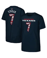 Outerstuff Big Boys and Girls C.j. Stroud Navy Houston Texans Mainliner Drip Player Name Number T-Shirt