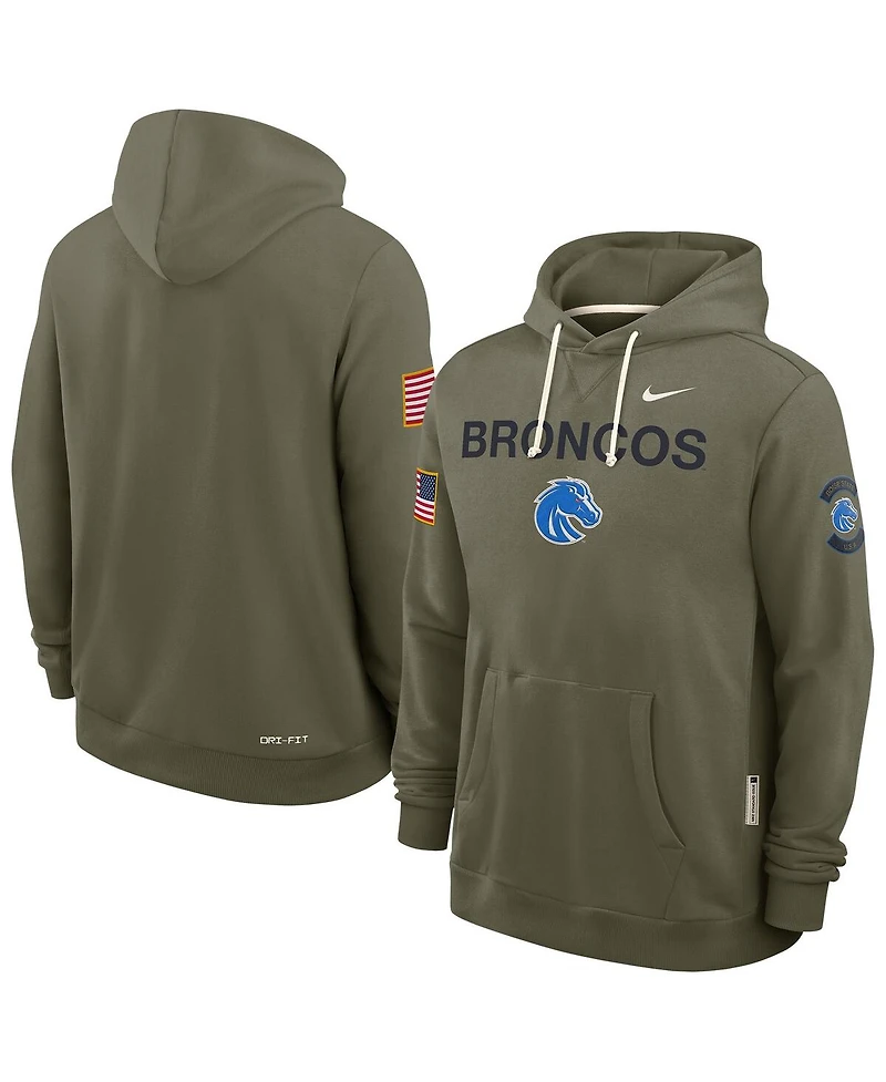 Nike Men's Olive Boise State Broncos 2025 Military Appreciation Dri-fit Hoodie