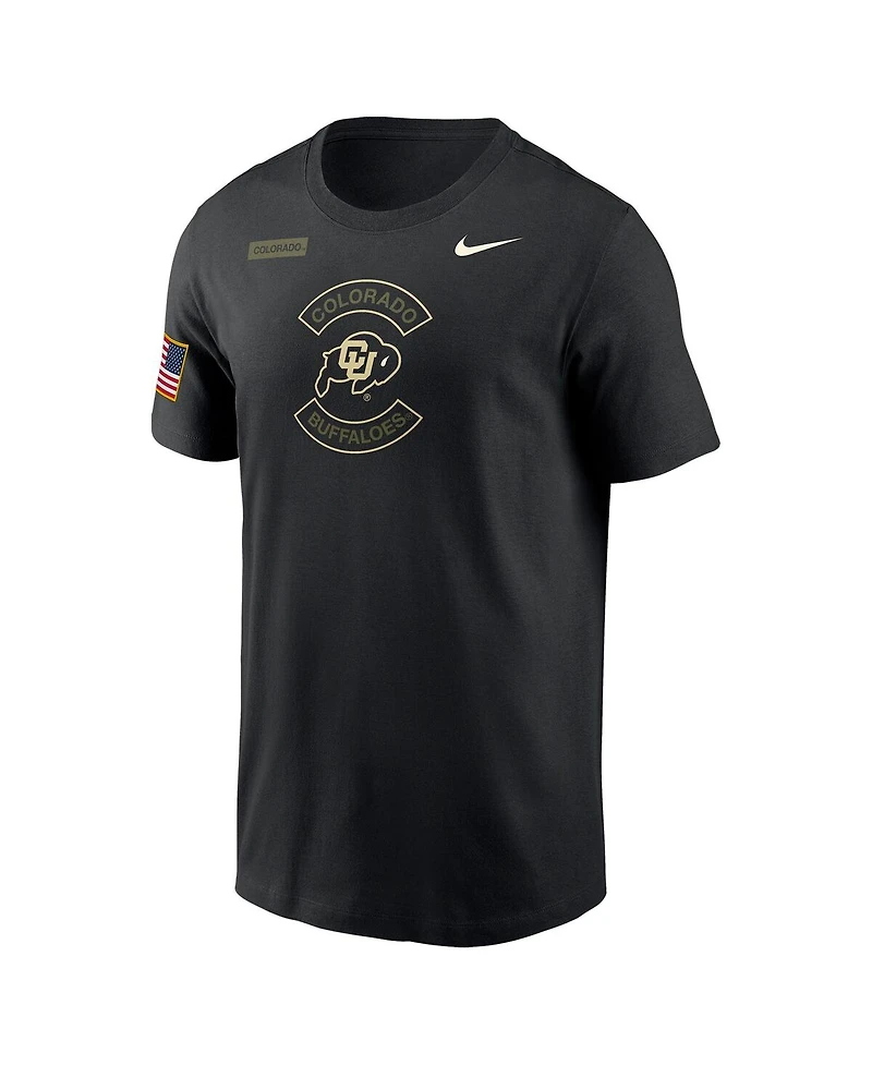 Nike Men's Black Colorado Buffaloes 2025 Military Appreciation Dri-fit T-Shirt