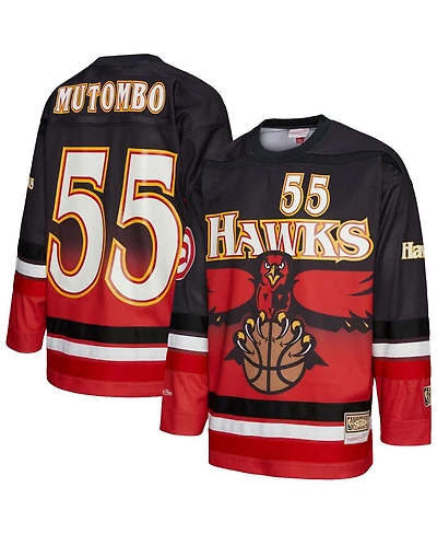 Mitchell & Ness Men's and Women's Dikembe Mutombo Red Atlanta Hawks Maxxed Out Fashion Hockey Jersey